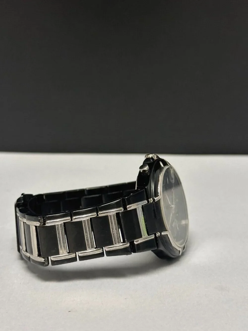 Pulsar Chronograph Mens Watch 38mm Damaged Crystal YM62-X144 New Battery 7.25